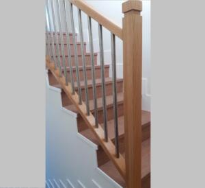 Baranda  madera-inoxidable