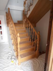 Barandilla madera palo torneados