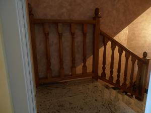 Barandilla madera palo torneados