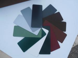 Muestras de colores de aluminio
